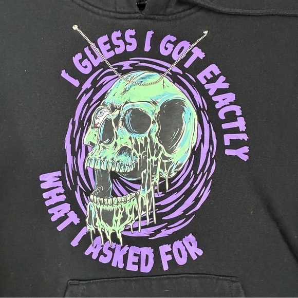 Broken Promises Jinxed Chain Skull Hoodie - Picture 11 of 16